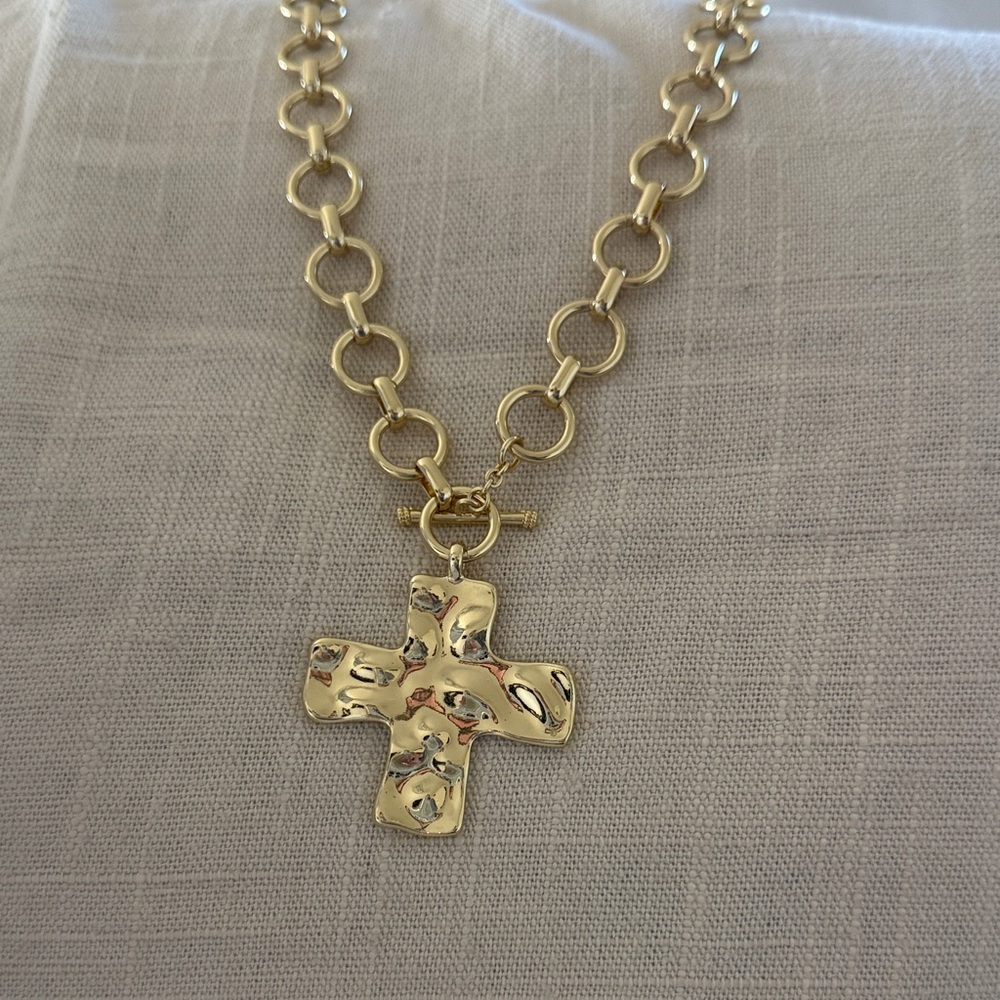 Gold Cross Pendant Necklace